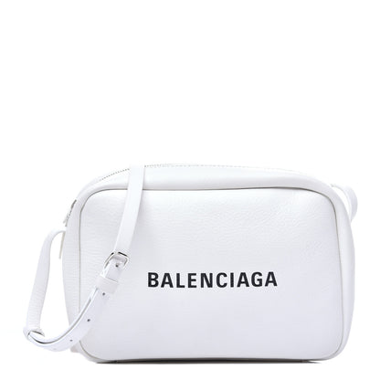 Balenciaga Smooth Calfskin Double Sided Logo S Everyday Camera Bag White 1 of 8