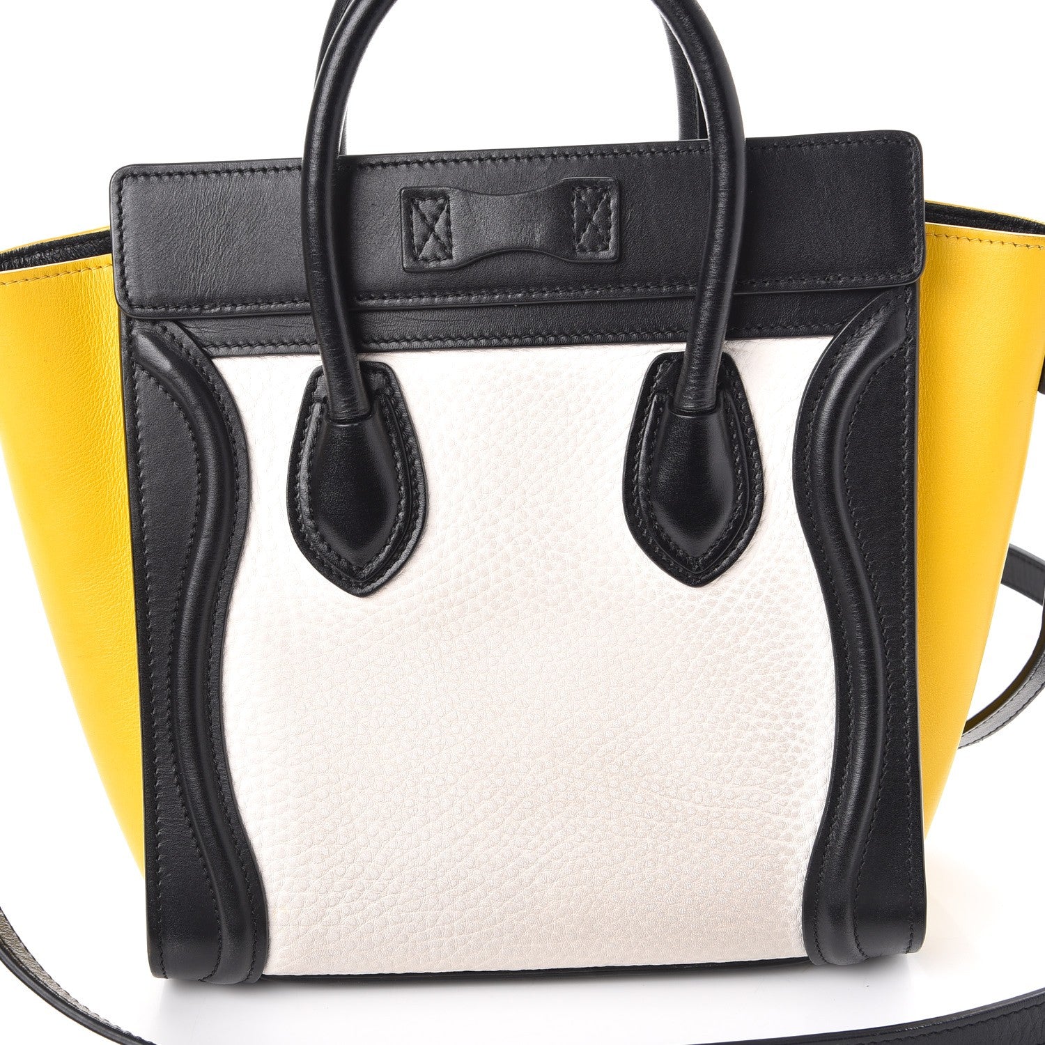 Celine Smooth Drummed Calfskin Nano Tri-Color Luggage White 8 of 8