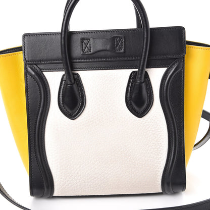 Celine Smooth Drummed Calfskin Nano Tri-Color Luggage White 8 of 8