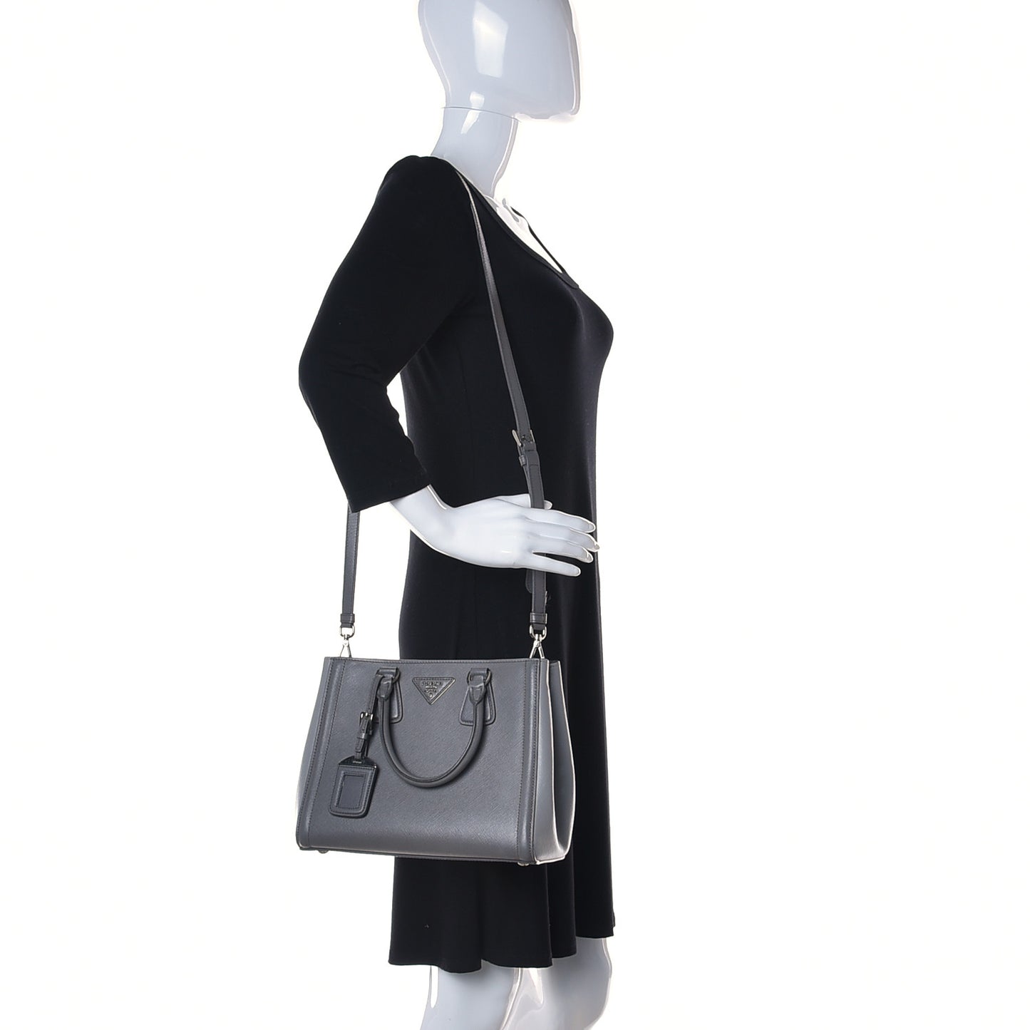 Saffiano Lux Bi-Color Tote Marmo Nube