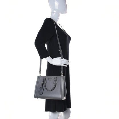 Prada Saffiano Lux Bi-Color Tote Marmo Nube 2 of 14