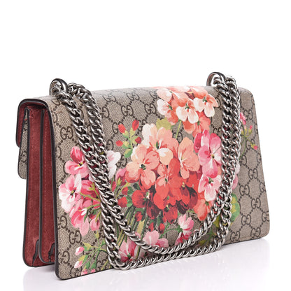 Gucci GG Supreme Monogram Blooms Small Dionysus Shoulder Bag Beige Multicolor Dry Rose 3 of 14