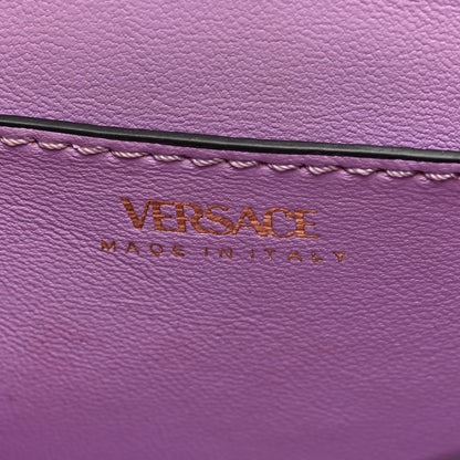 Versace Grained Calfskin Small La Medusa Top Handle Bag Orange 6 of 9