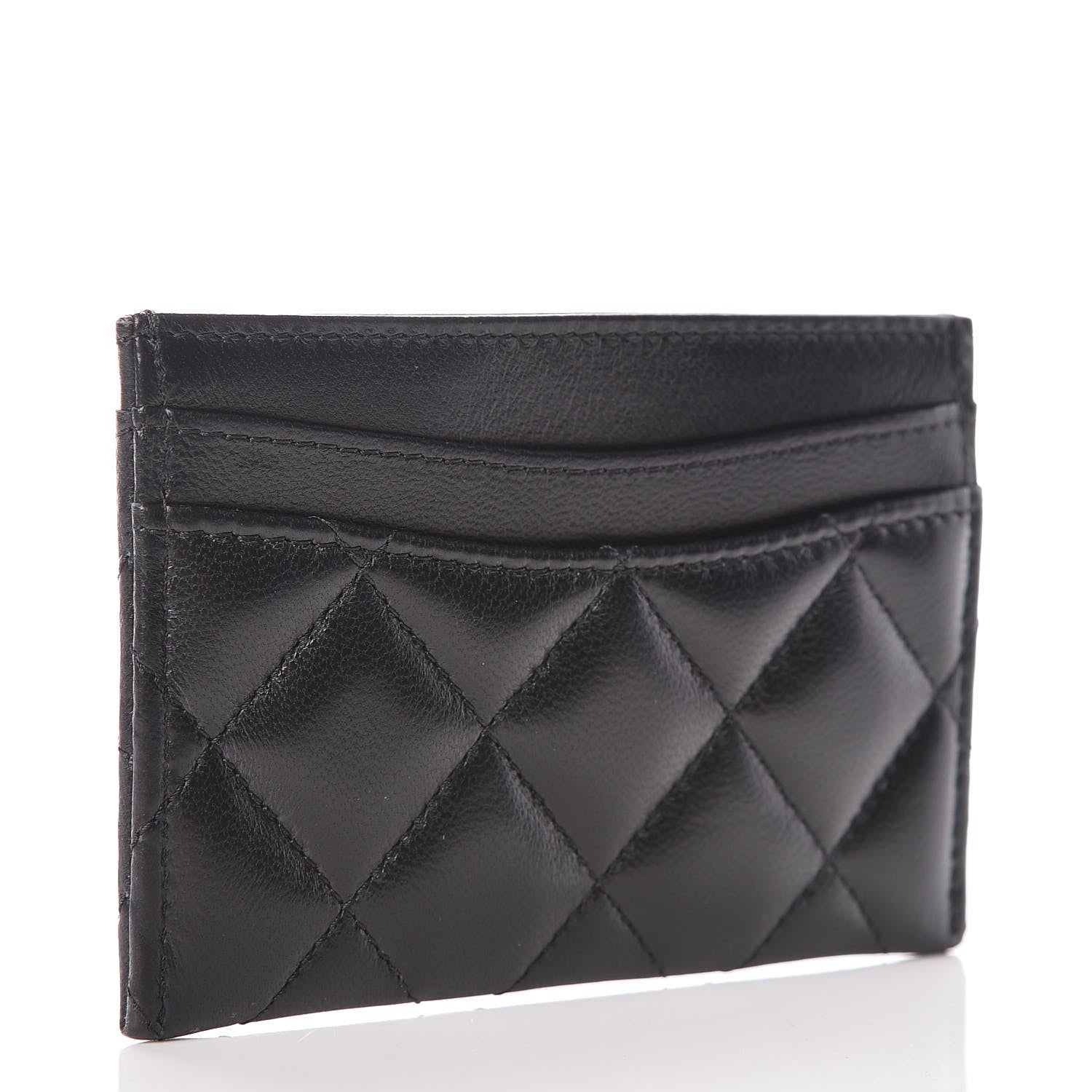 Chanel Lambskin Quilted Card Holder Black 3 of 9
