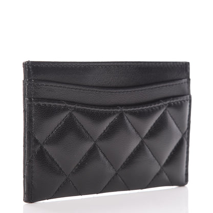 Chanel Lambskin Quilted Card Holder Black 3 of 9
