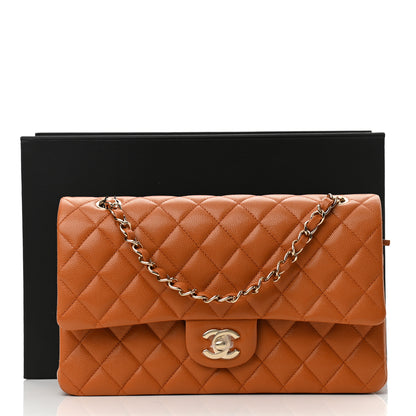 Chanel Caviar Quilted Medium Double Flap Light Brown 11 of 11