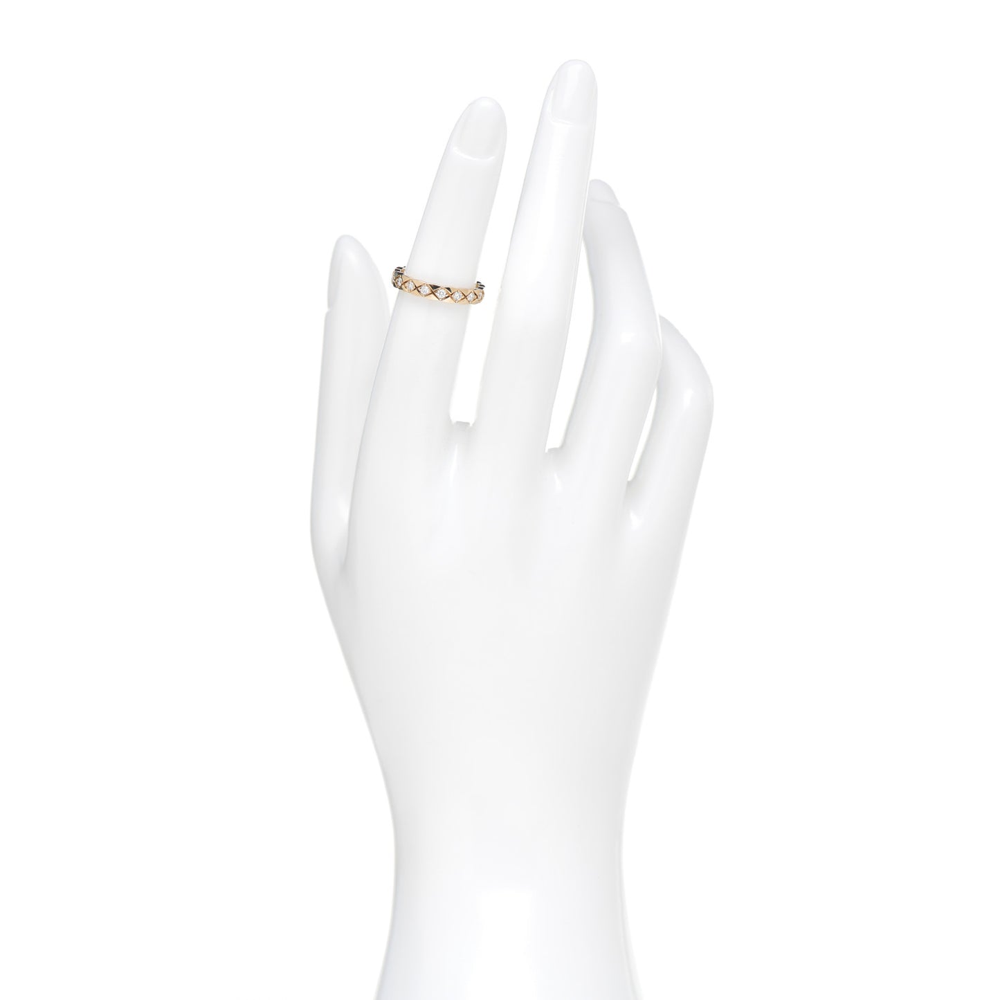 18K Yellow Gold Diamond Mini Coco Crush Ring 48 4.5