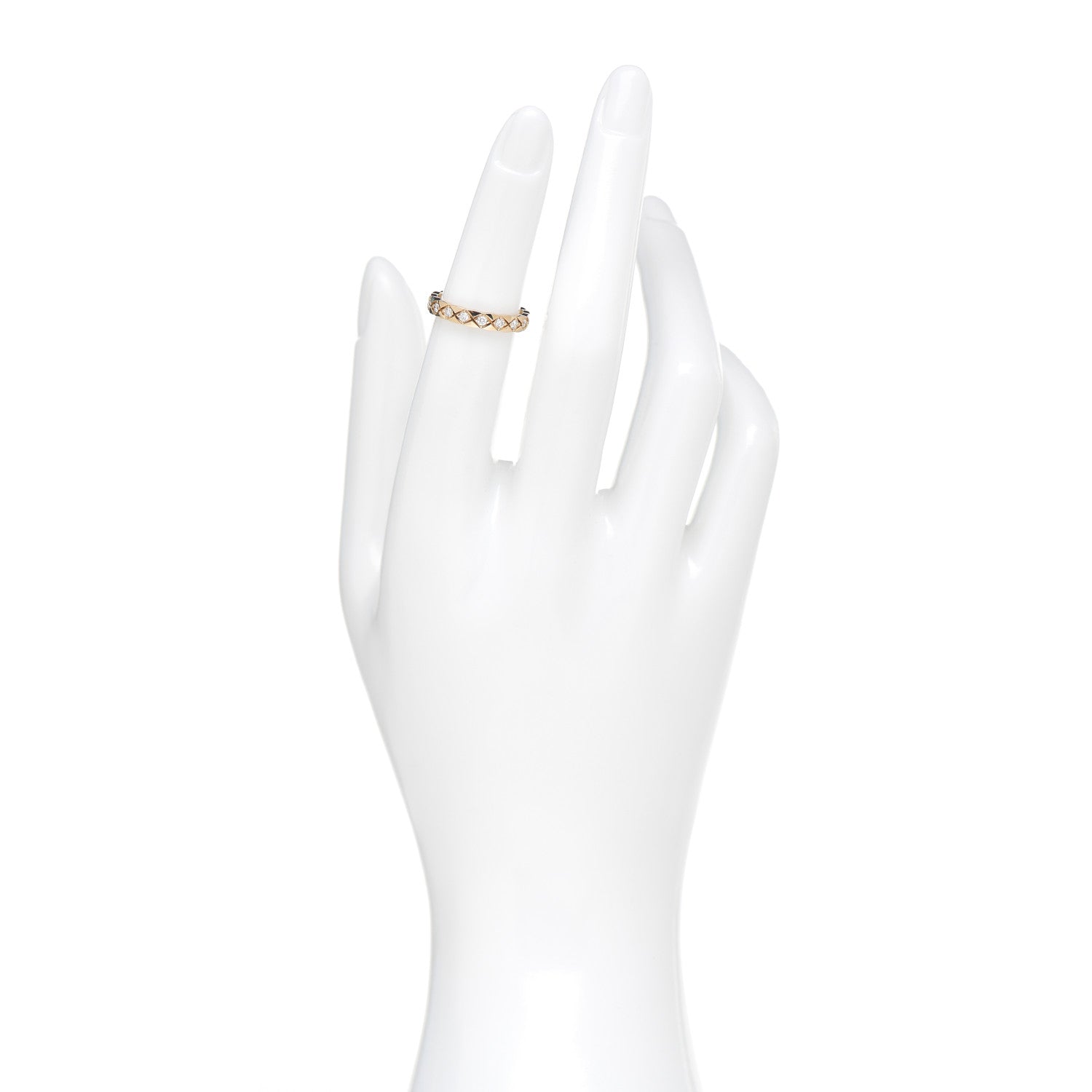 Chanel 18K Yellow Gold Diamond Mini Coco Crush Ring 48 4.5 2 of 5