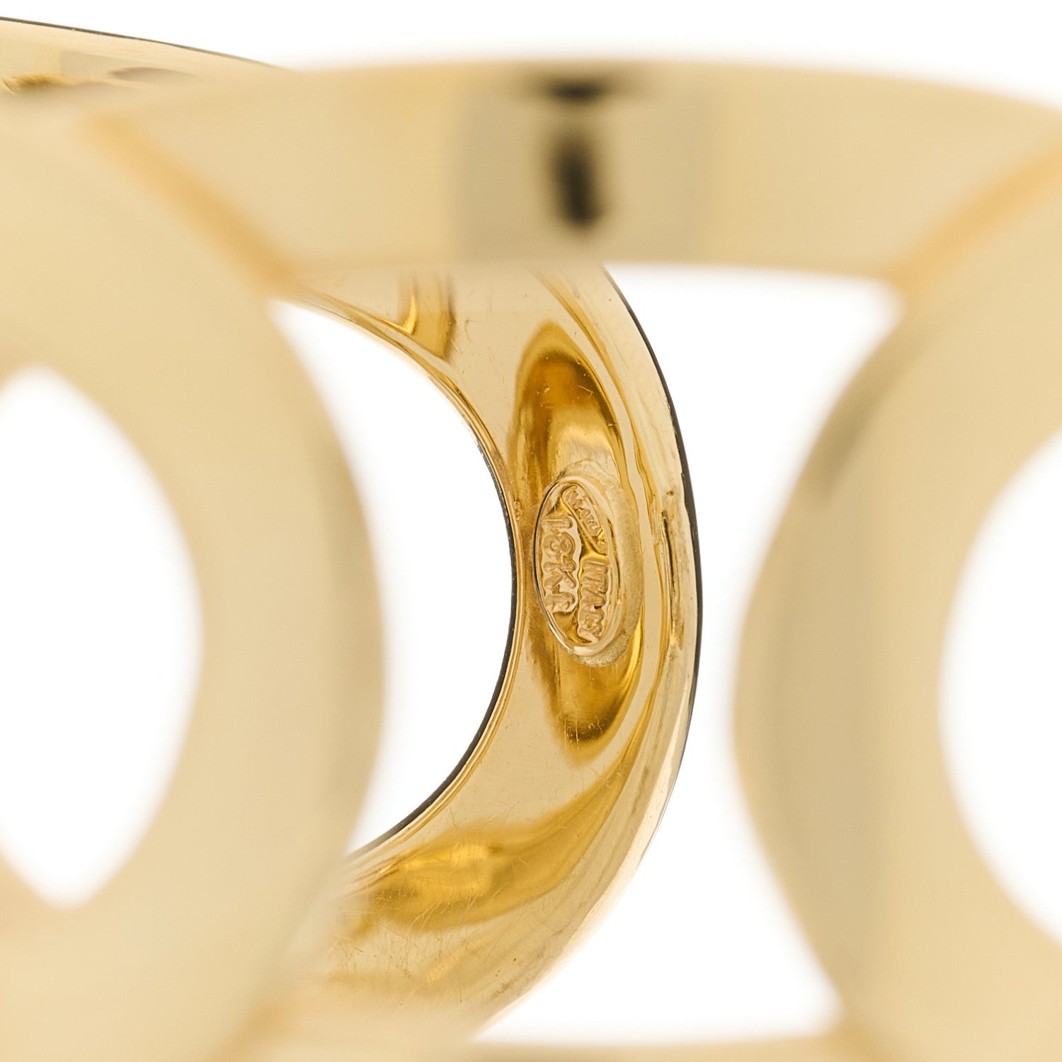 Roberto Coin 18K Yellow Gold Oval Cuff Bracelet 4 of 4