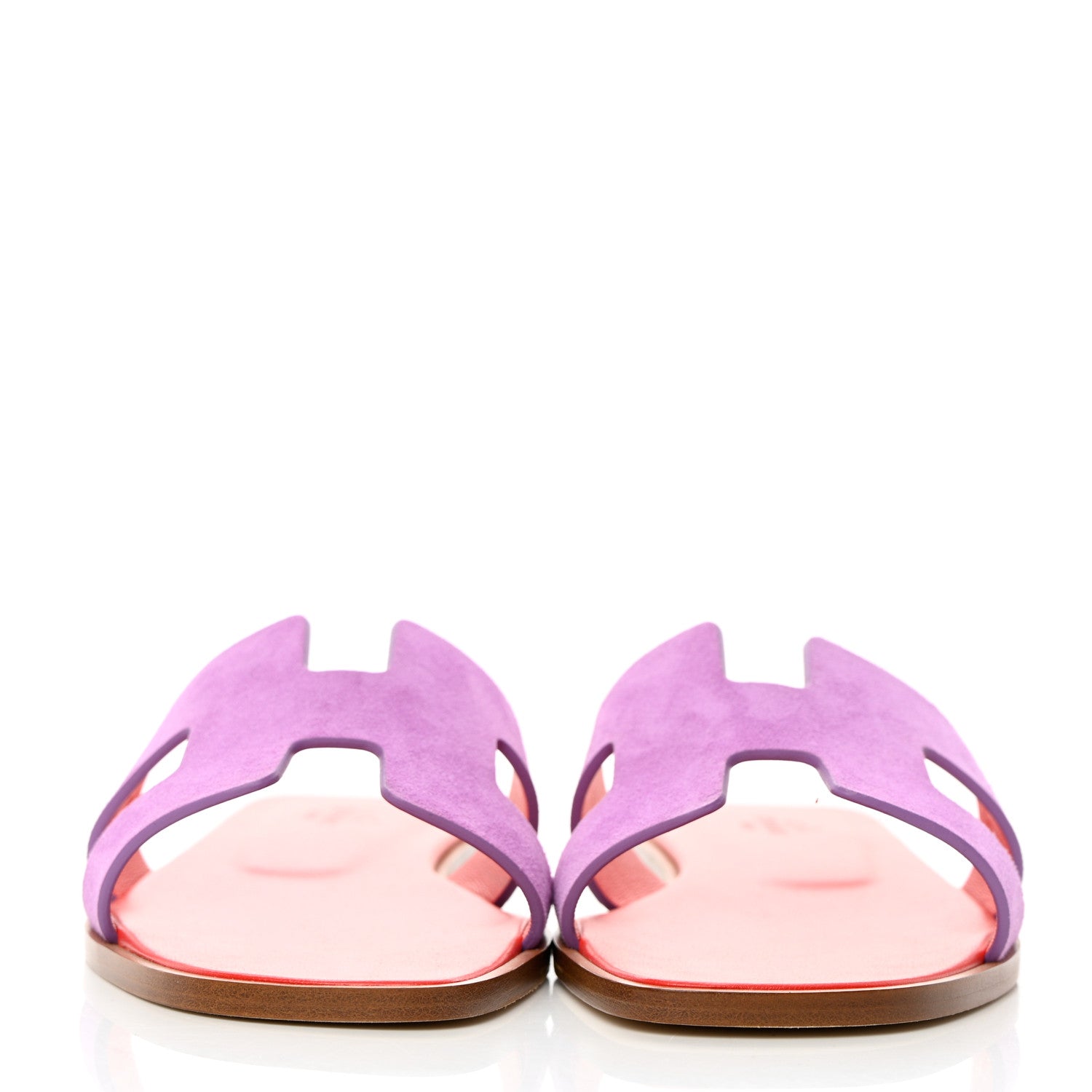 Hermes Suede Goatskin Oran Sandals 39 Violet Parme 2 of 8