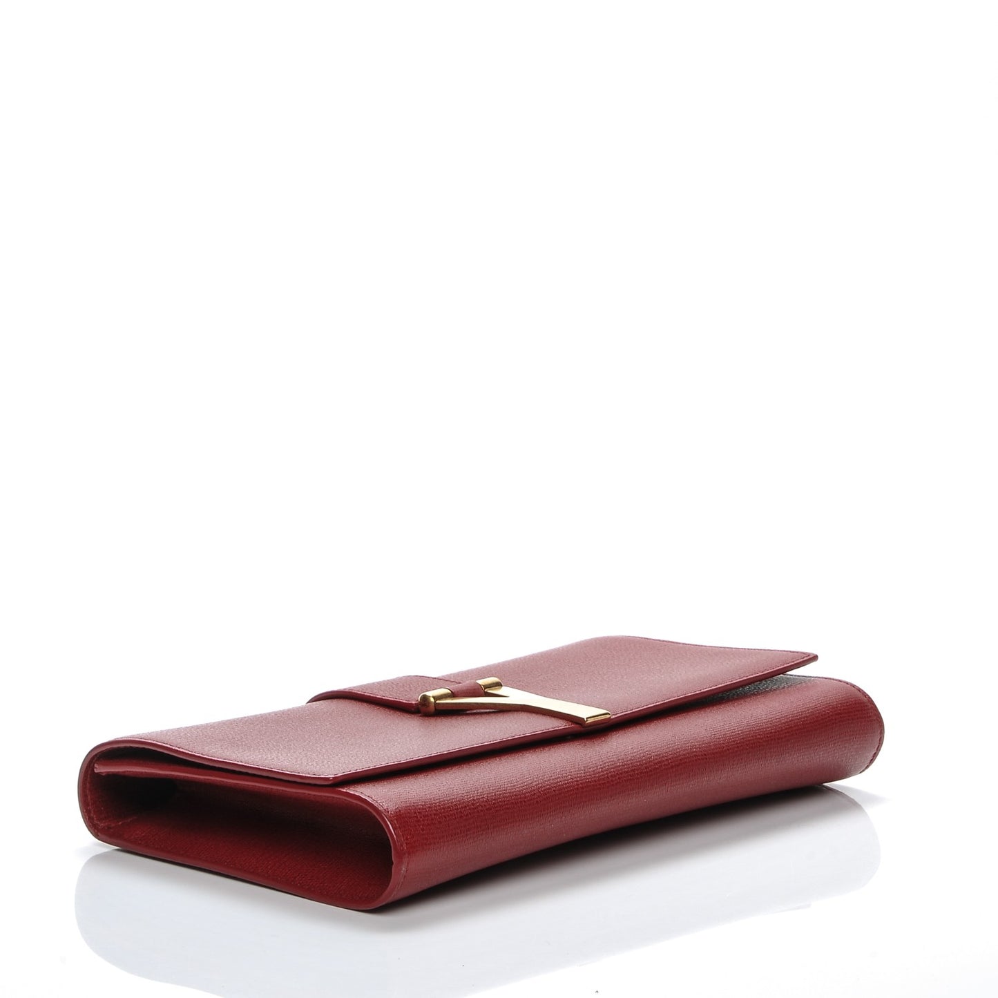 Calfskin Classic Y Ligne Clutch Red