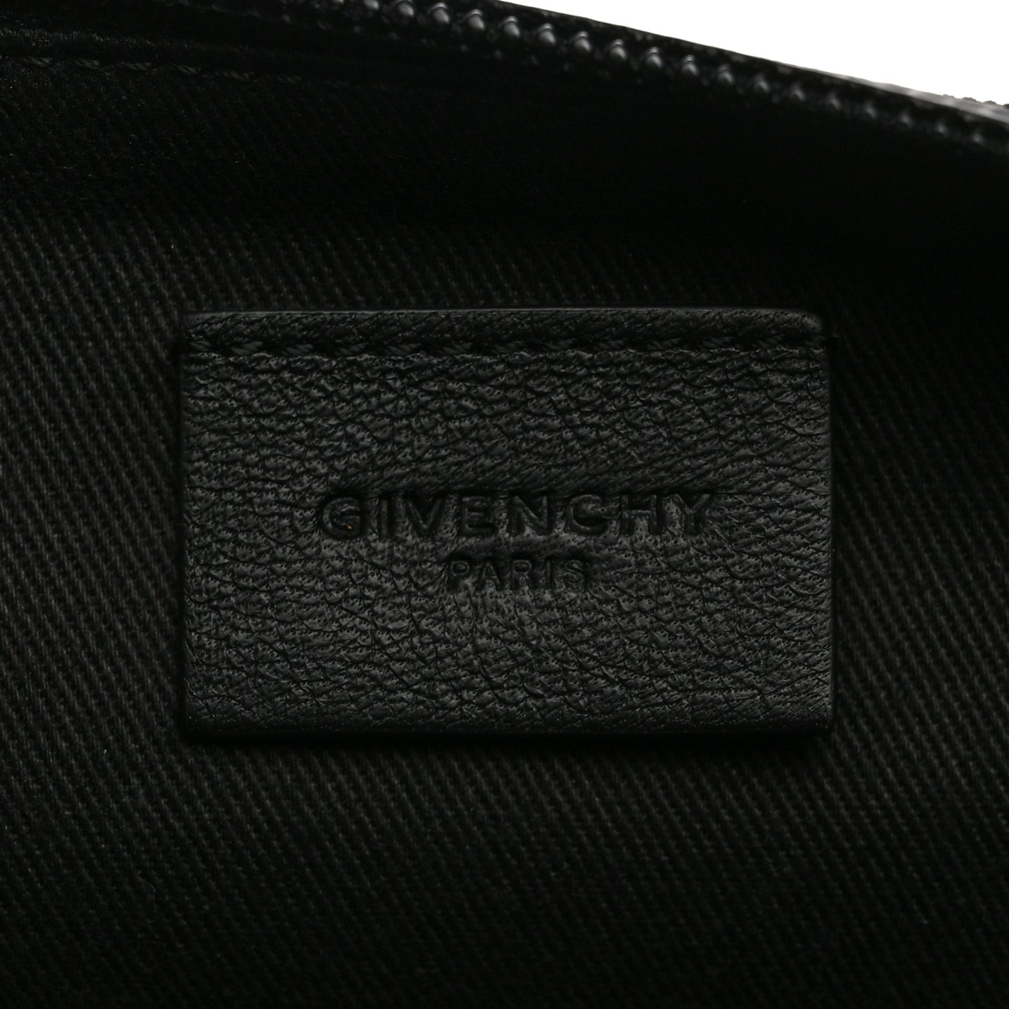 Canvas Large Logo Zipped Pouch Black