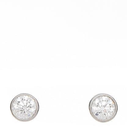 Tiffany Platinum Diamond .34ctw Elsa Peretti Diamonds By The Yard Earrings 1 of 7