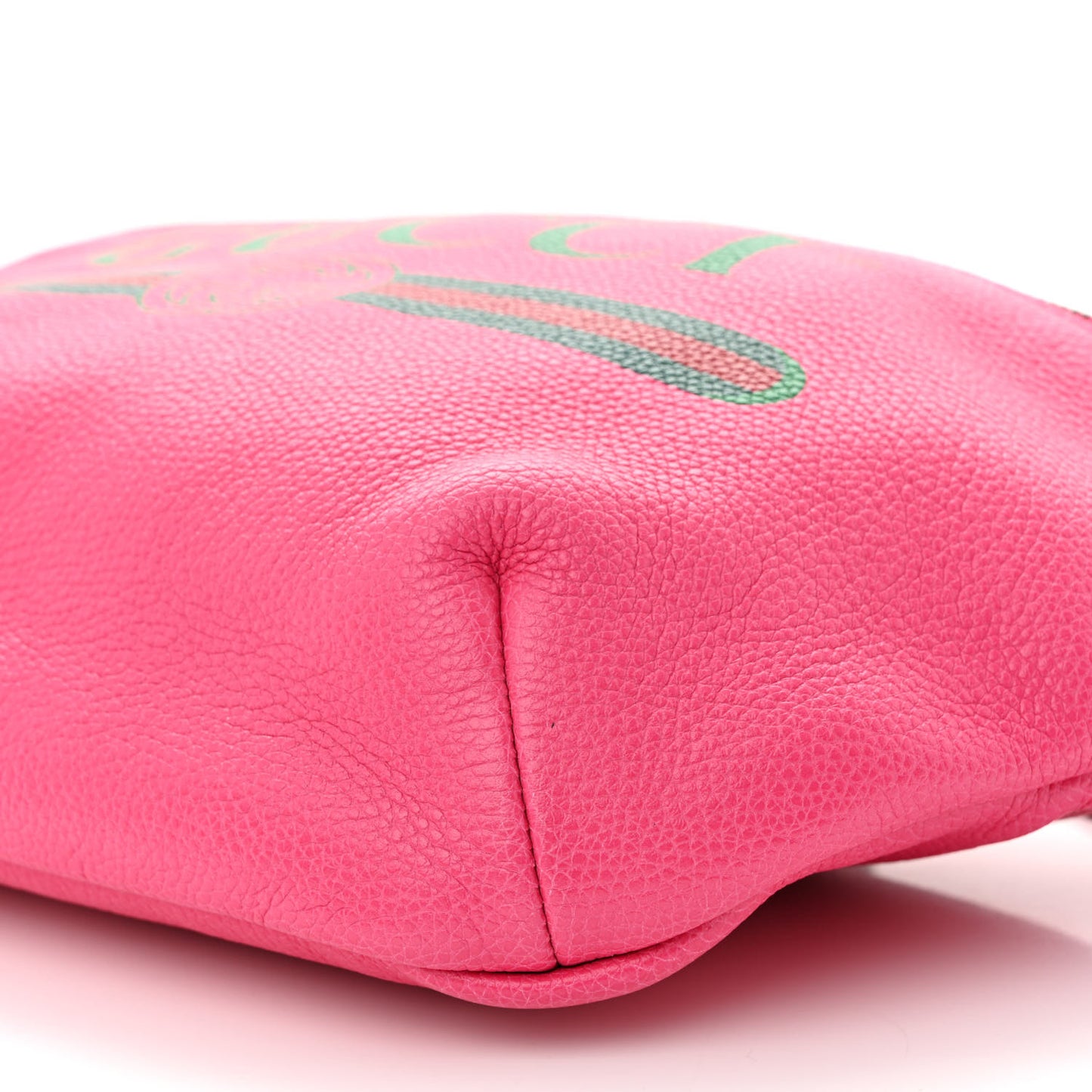 Grained Calfskin Logo Belt Bag Pink
