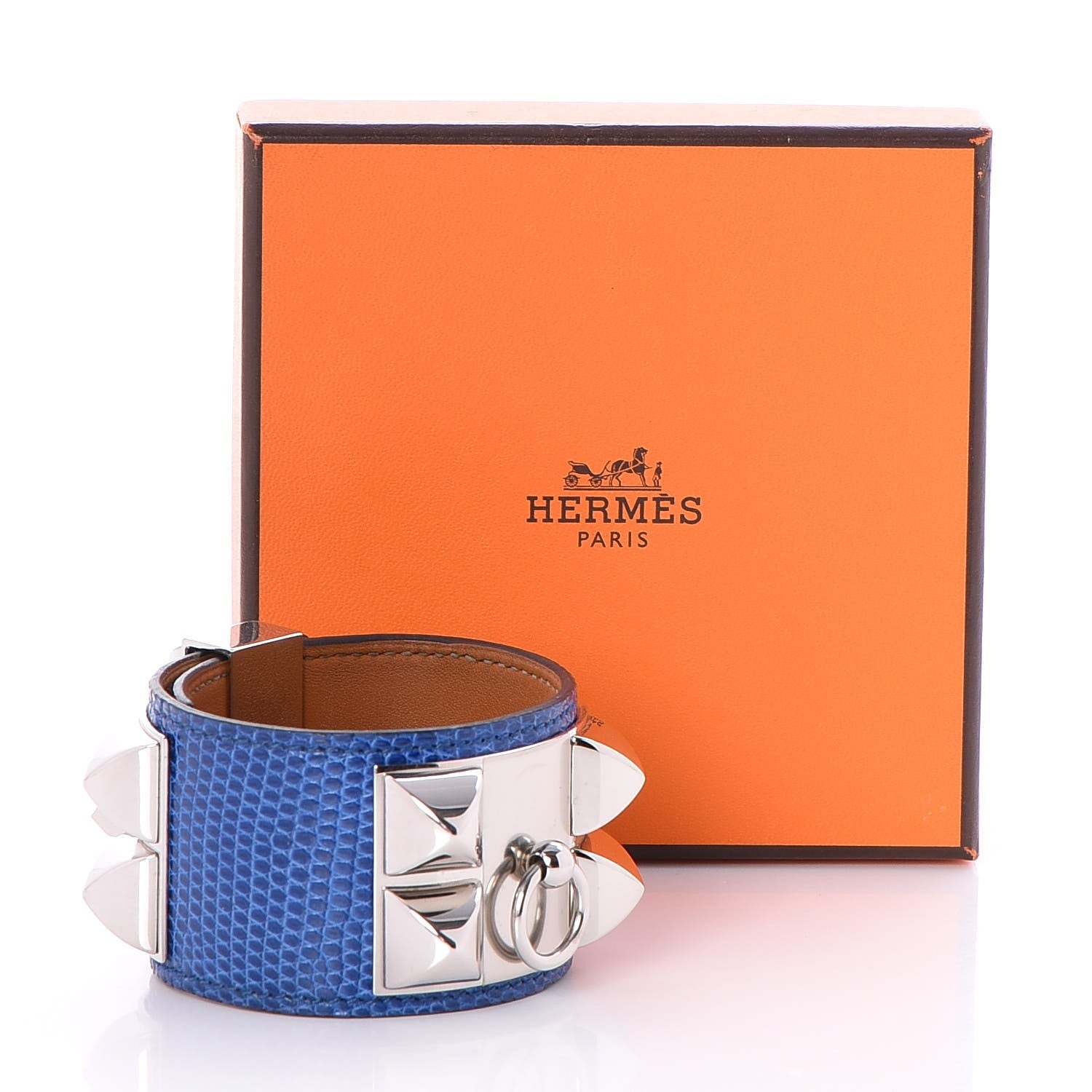 Hermes Lizard Collier De Chien CDC Bracelet T3 Mykonos 7 of 7