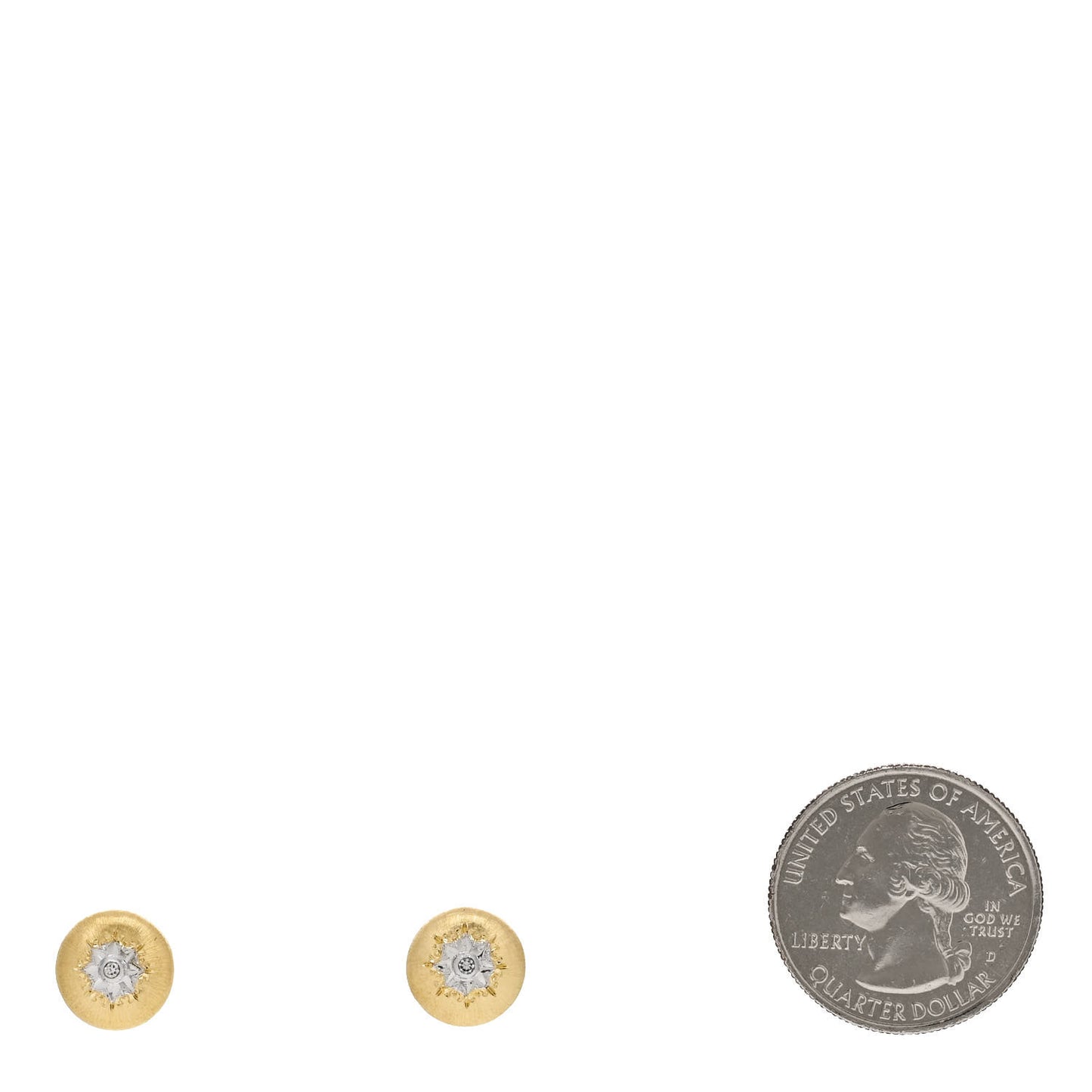 18K Yellow White Gold Diamond Marcia Classica Earrings