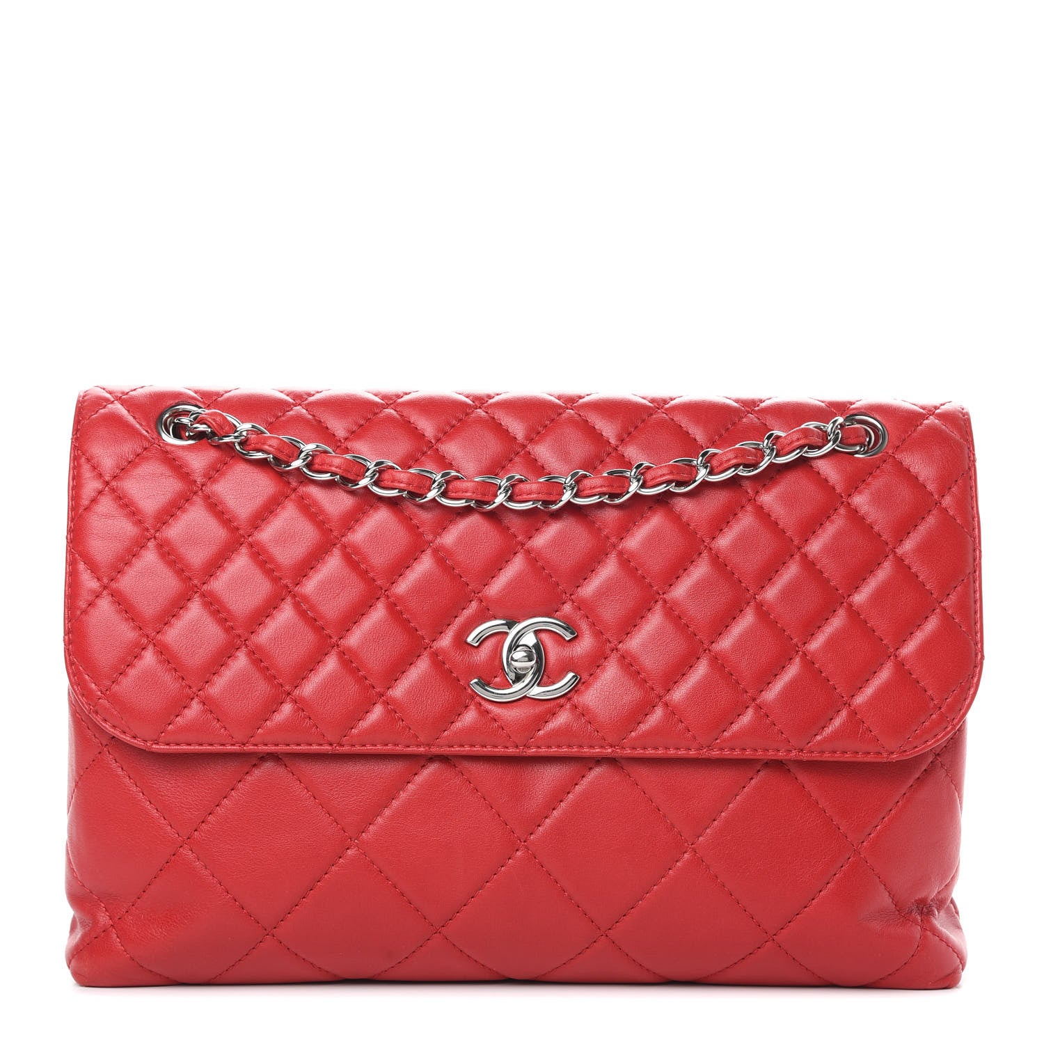 Chanel Calfskin Quilted In the Business Flap Bag Red 1 of 14