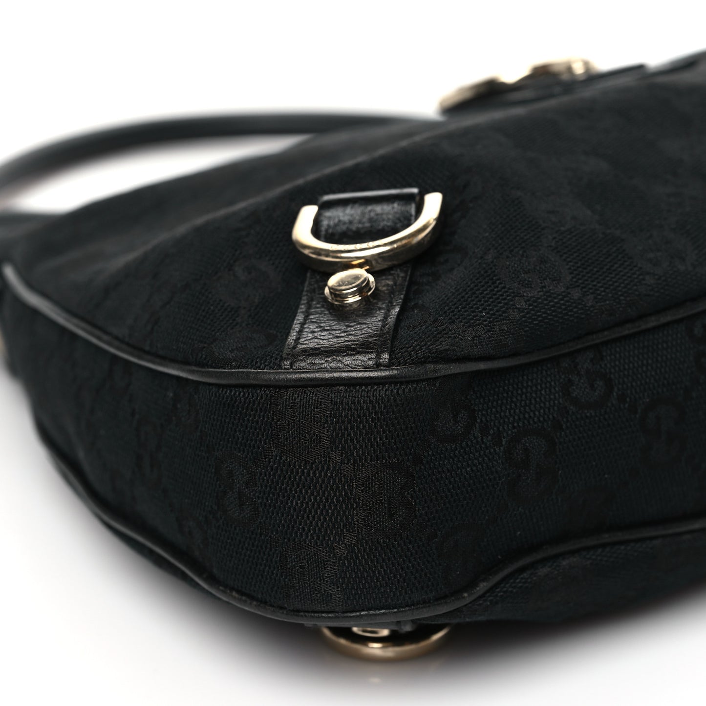 Monogram Medium Abbey D Ring Hobo Black