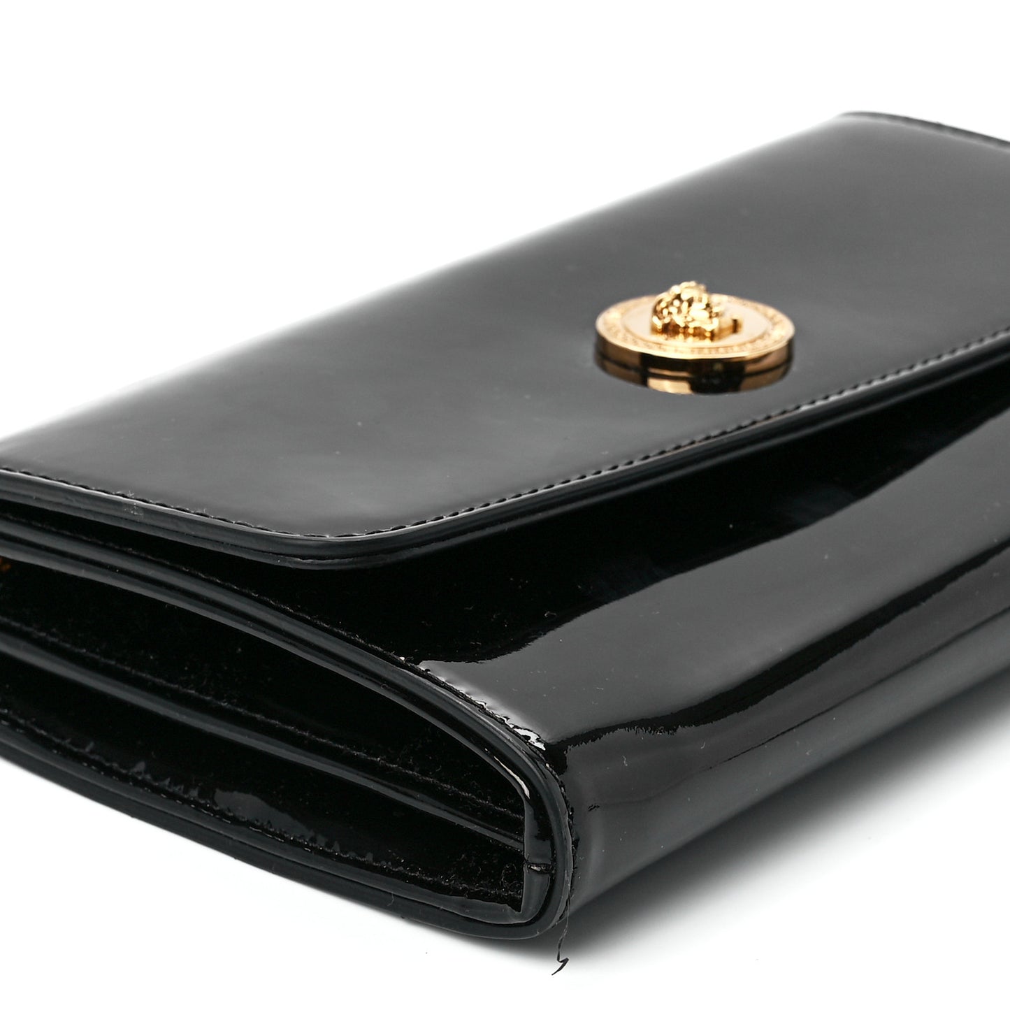 Patent Medusa Clutch With Chain Black