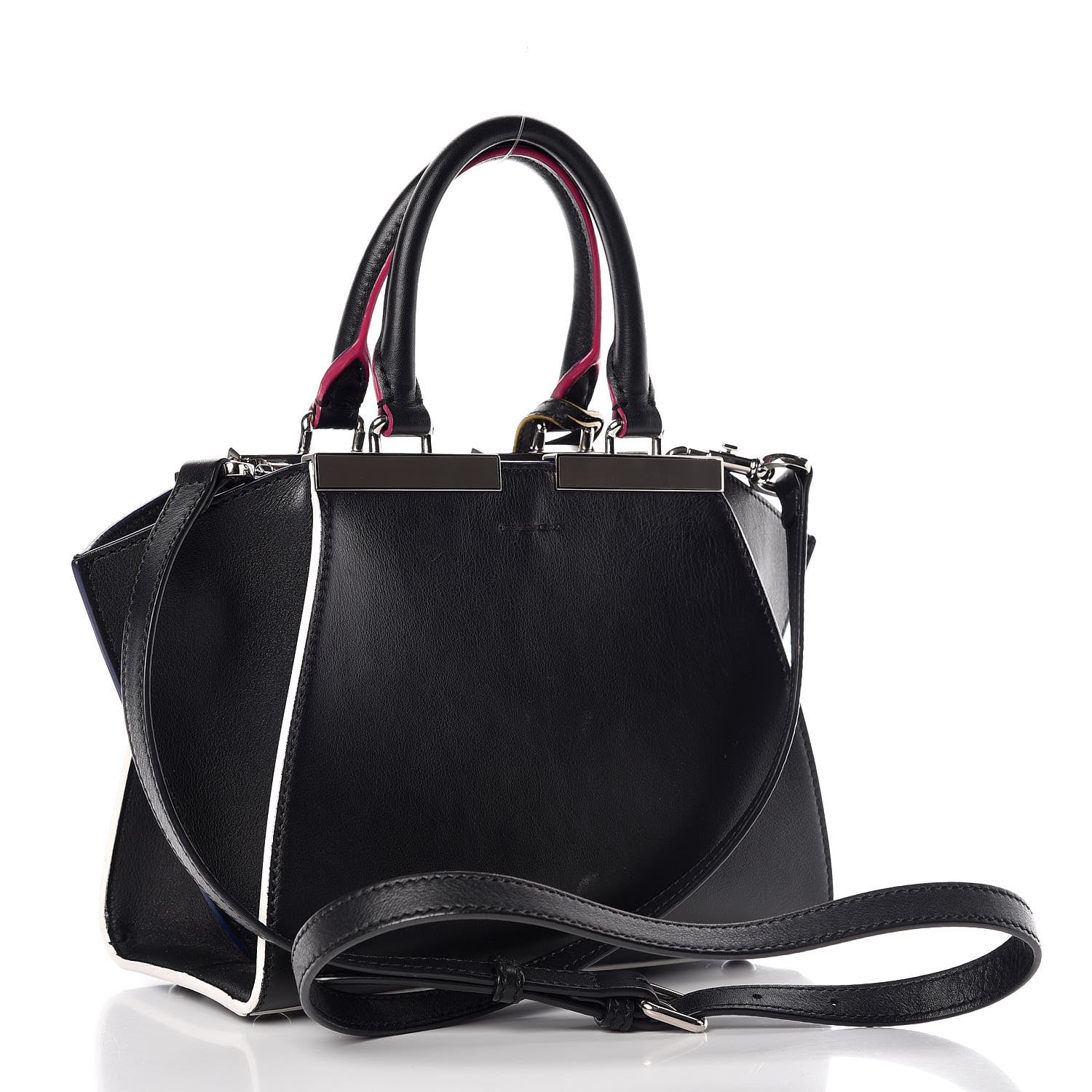 Fendi Vitello Dolce Mini 3Jours Tote Black 4 of 11