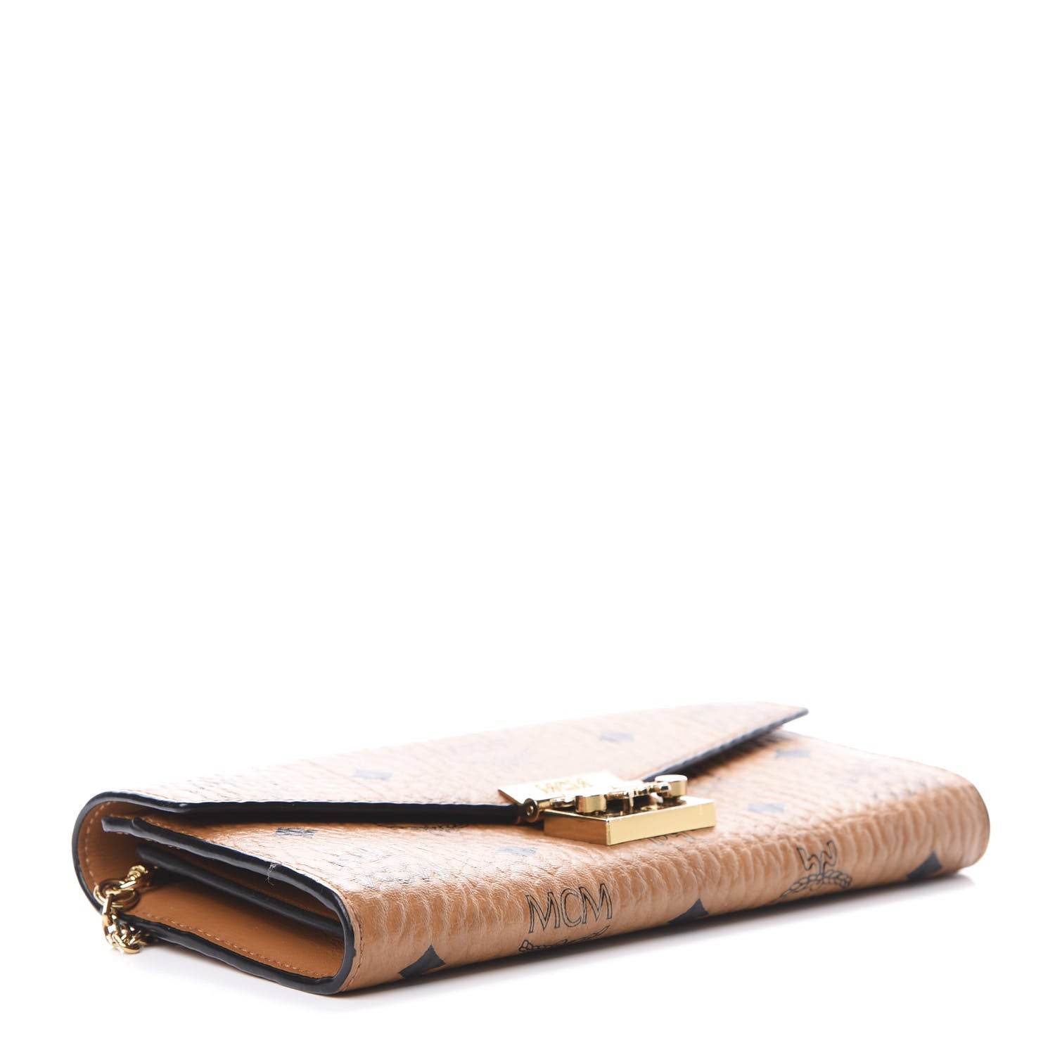 MCM Visetos Large Patricia Wallet On Chain Cognac 4 of 13