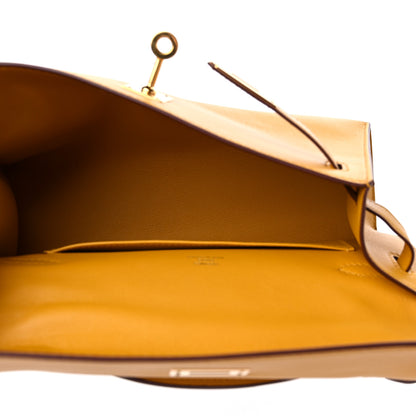 Hermes Swift Kelly Pochette Clutch Jaune Ambre 5 of 9