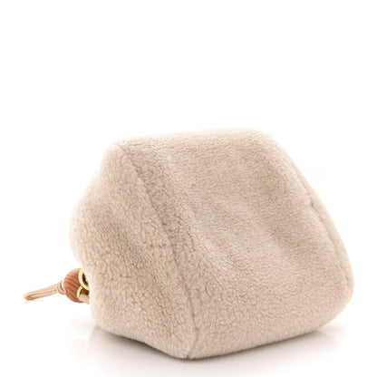 Loro Piana CashFur Pontaccio Puffy Pouch Clutch Bag Ancient Paper 4 of 9