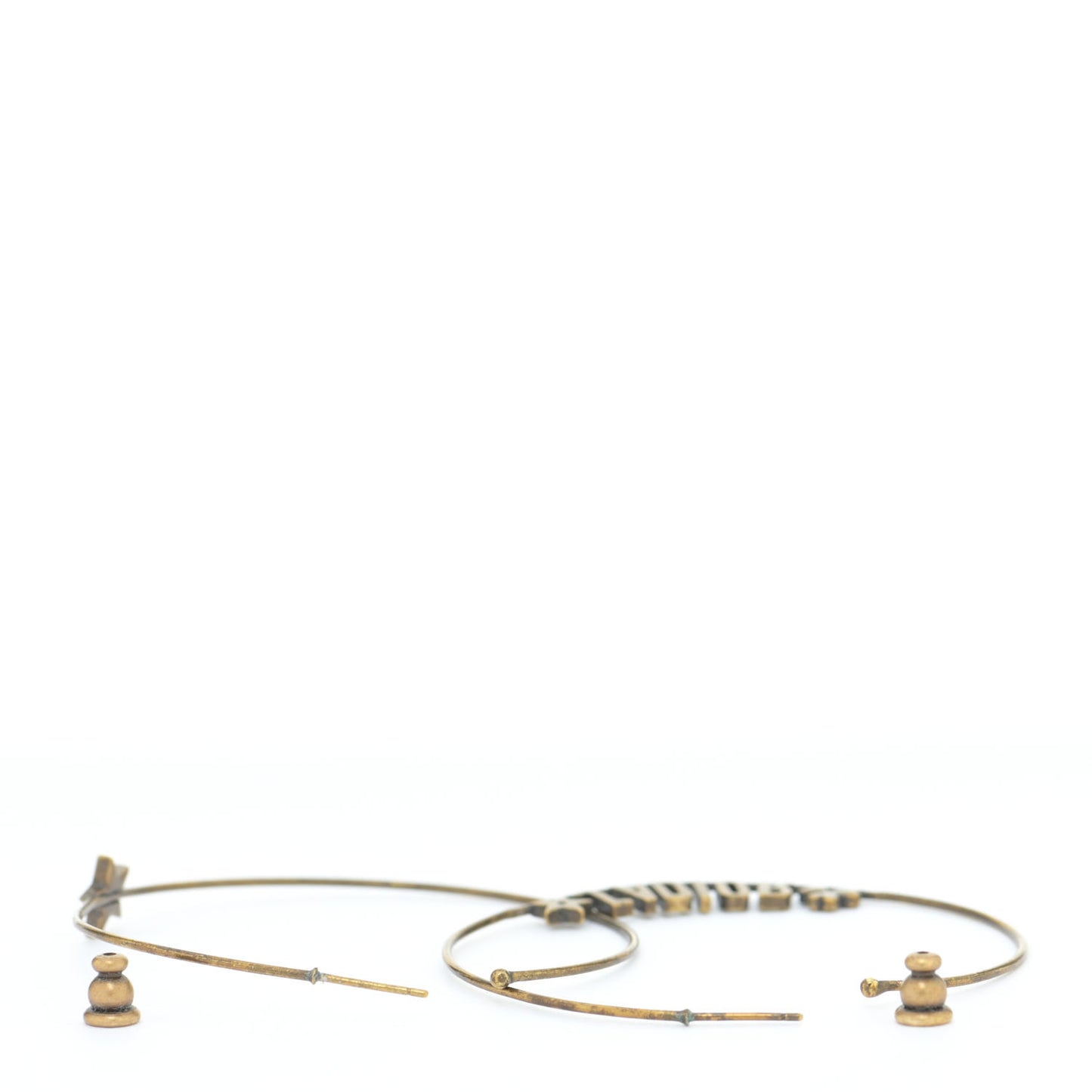 Metal J'Adior Hoop Earrings Aged Gold