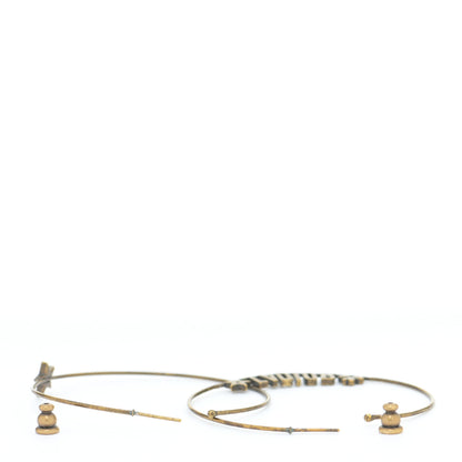 Christian Dior Metal J'Adior Hoop Earrings Aged Gold 3 of 4