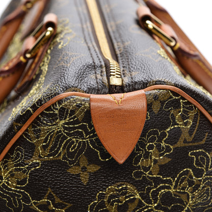 Louis Vuitton Monogram Dentelle Speedy 30 Gold 6 of 8