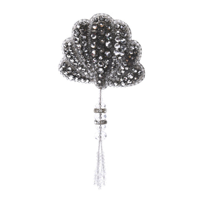 Gucci Crystal Shell Brooch Silver 1 of 6