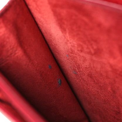 Saint Laurent Grained Calfskin Medium Monogram Sunset Satchel Red 10 of 16