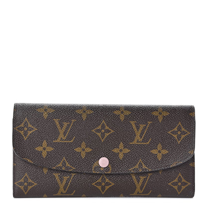 Louis Vuitton Monogram Emilie Wallet Rose Ballerine 1 of 9