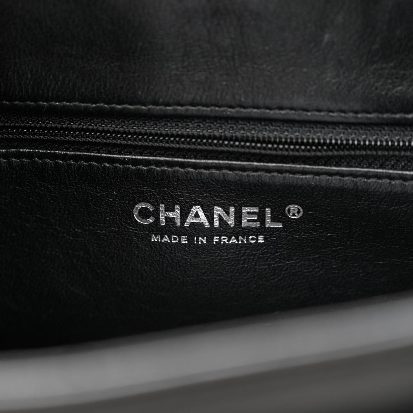 Lambskin Quilted CC Small Accordion Shopping Bag Black