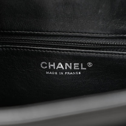 Chanel Lambskin Quilted CC Small Accordion Shopping Bag Black 6 of 12