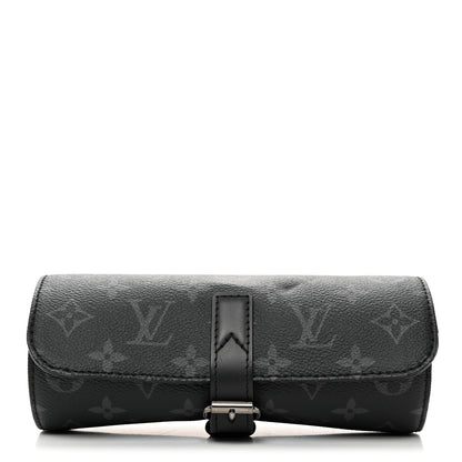 Louis Vuitton Monogram Eclipse 3 Watch Travel Case 1 of 9