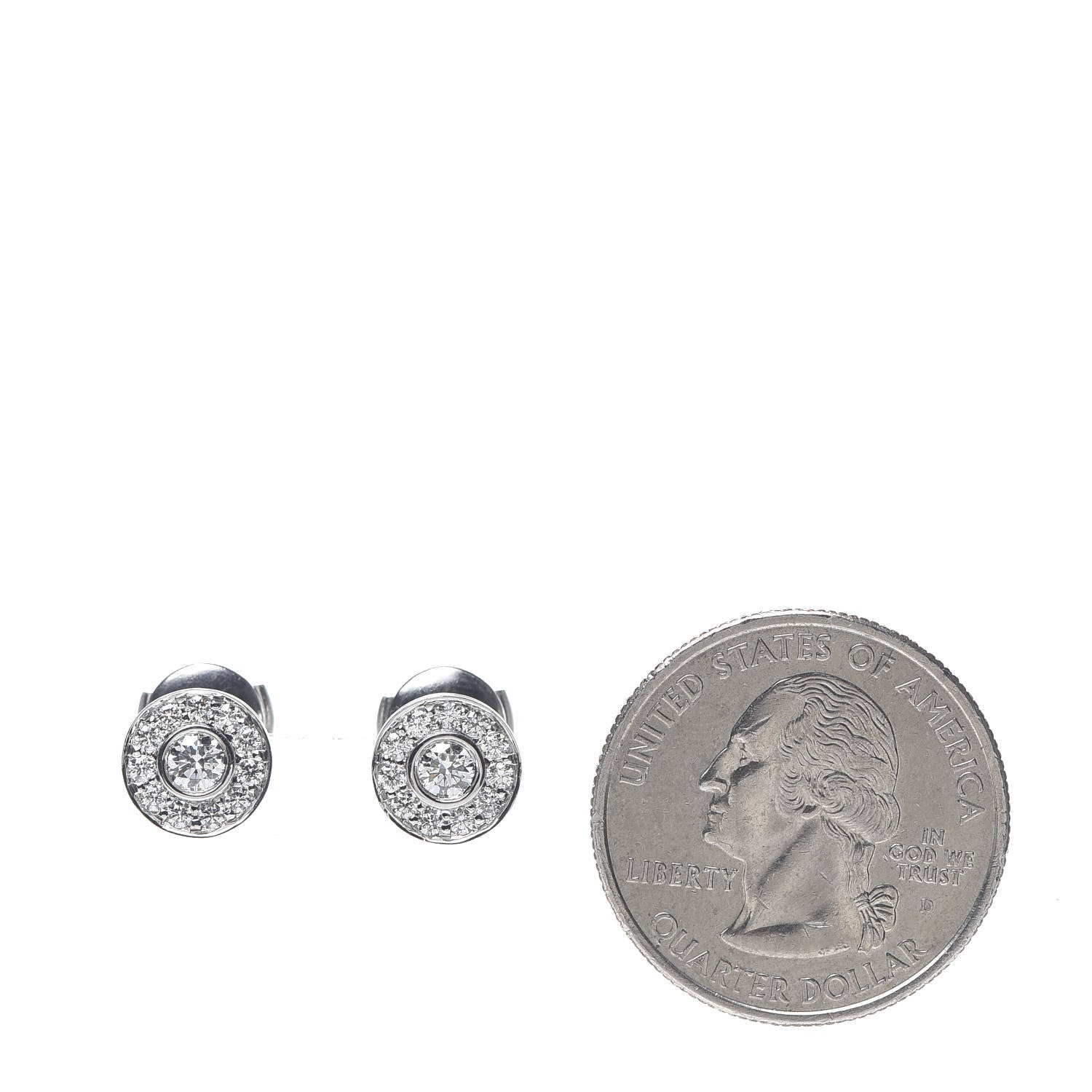 Tiffany Platinum Diamond .53ctw Large Circlet Earrings 2 of 5