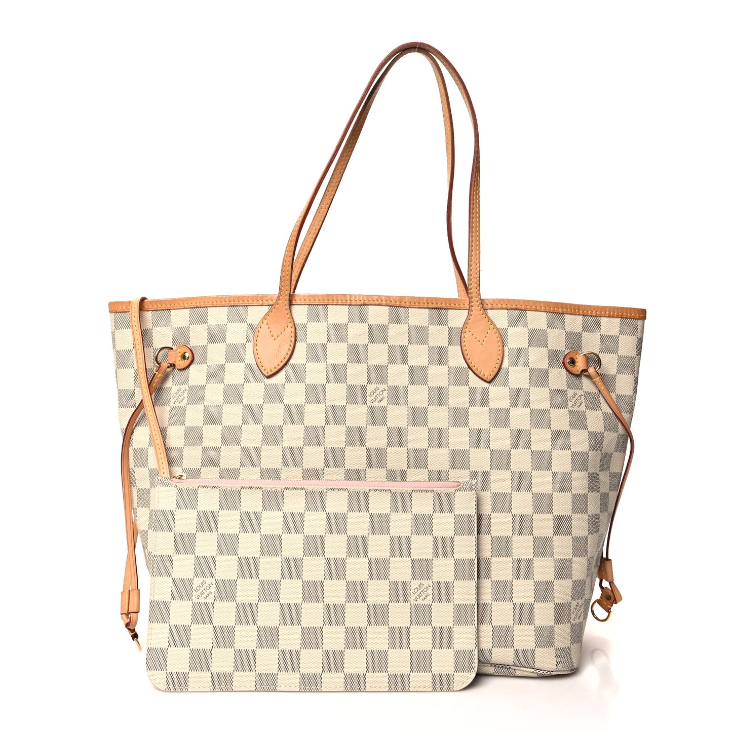 Damier Azur Neo Neverfull MM Rose Ballerine