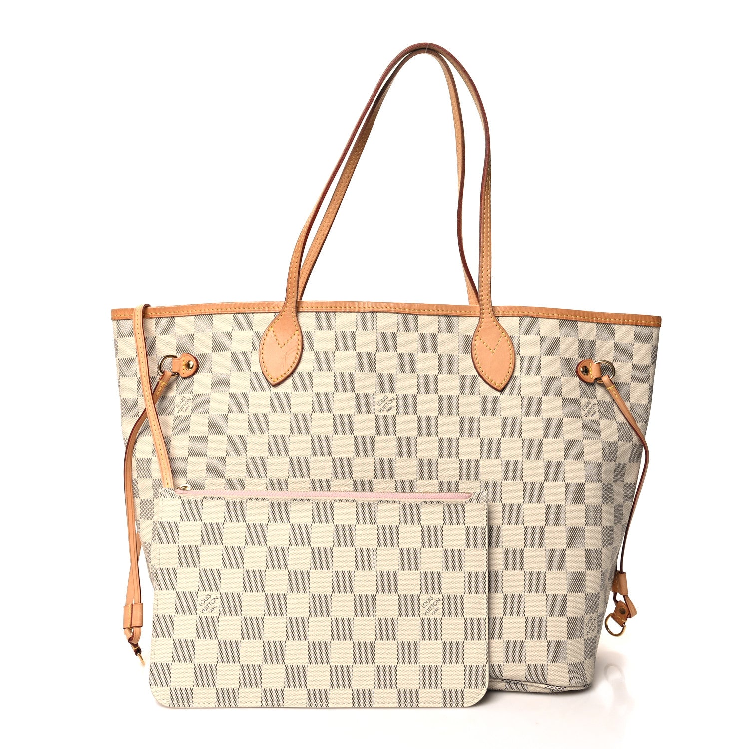 Louis Vuitton Damier Azur Neo Neverfull MM Rose Ballerine 3 of 10