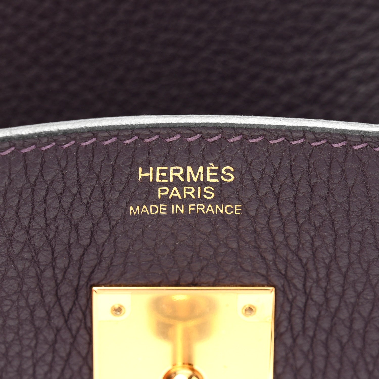 Hermes Taurillon Clemence Birkin 30 Raisin 6 of 13