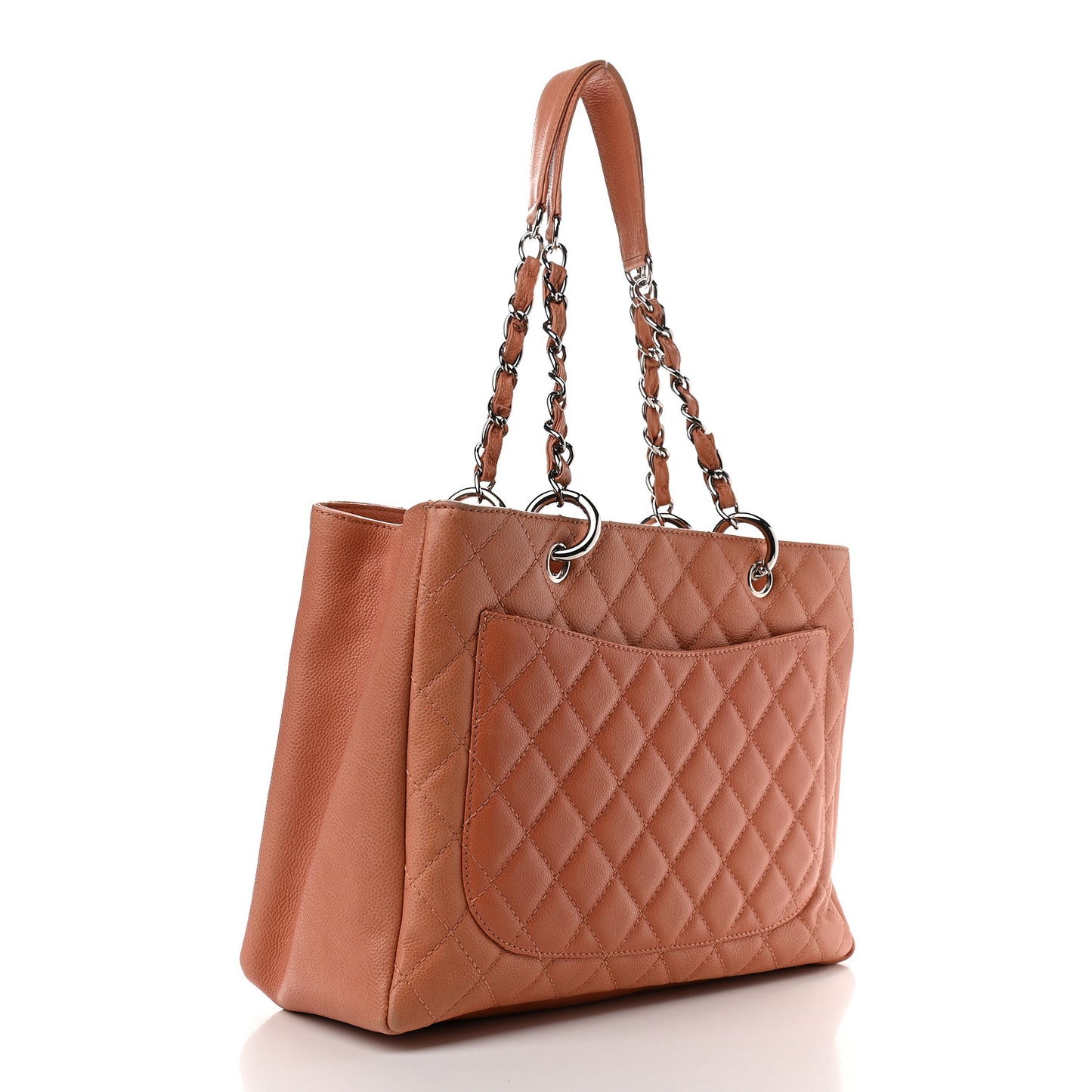 Caviar Quilted Grand Shopping Tote GST Brown