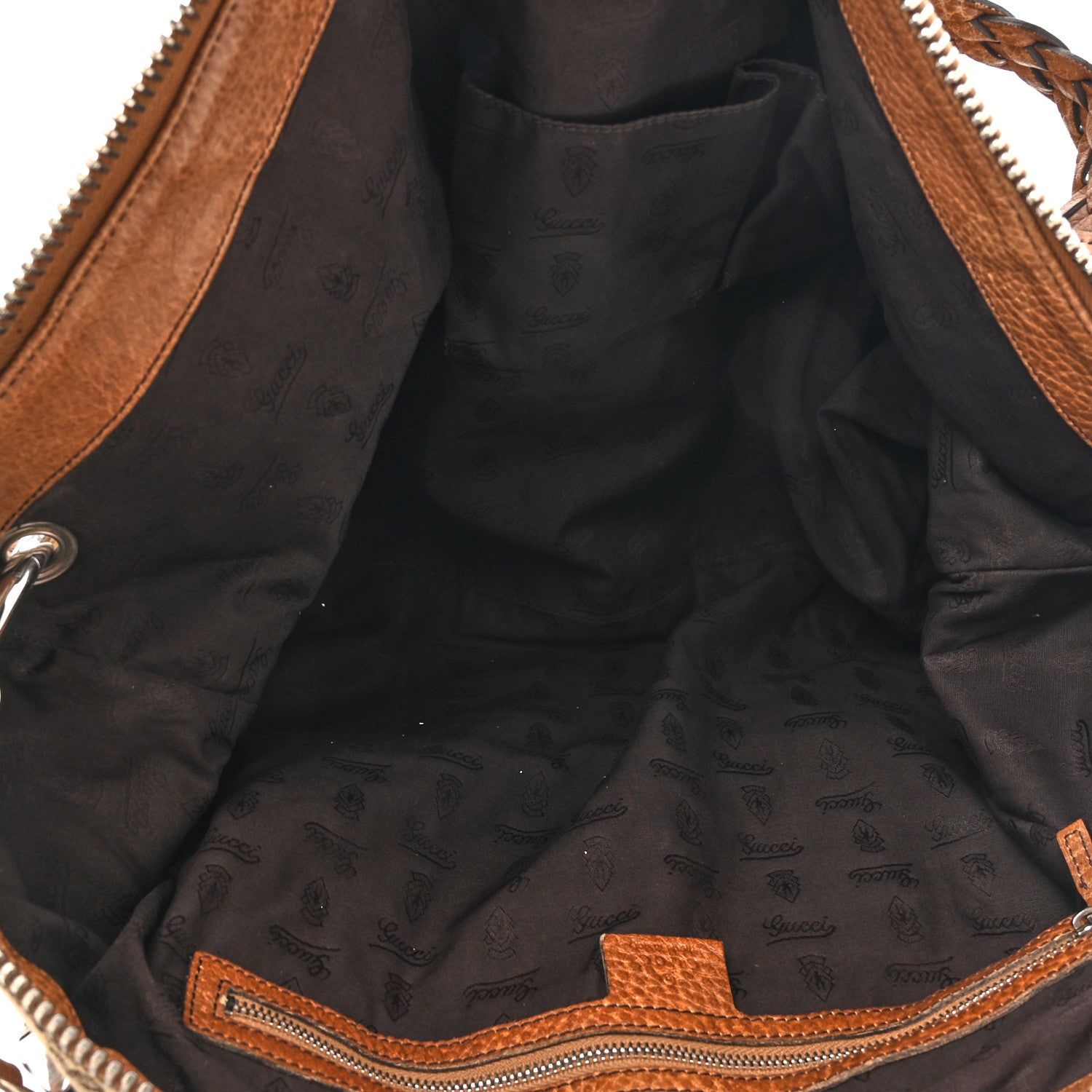 Gucci Monogram Bamboo Bar Medium Tote Brown 5 of 16
