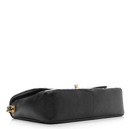 Chanel Shiny Caviar Quilted Large Chain Melody Flap Black 4 of 9