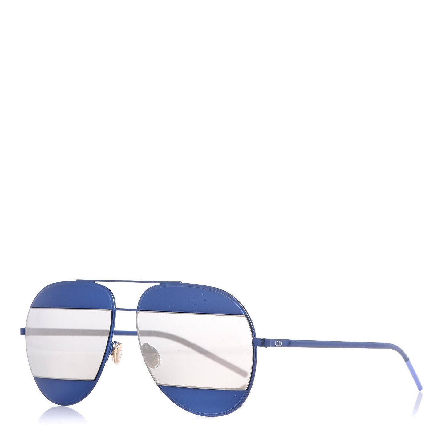 Split 1 Aviator Sunglasses Blue Silver