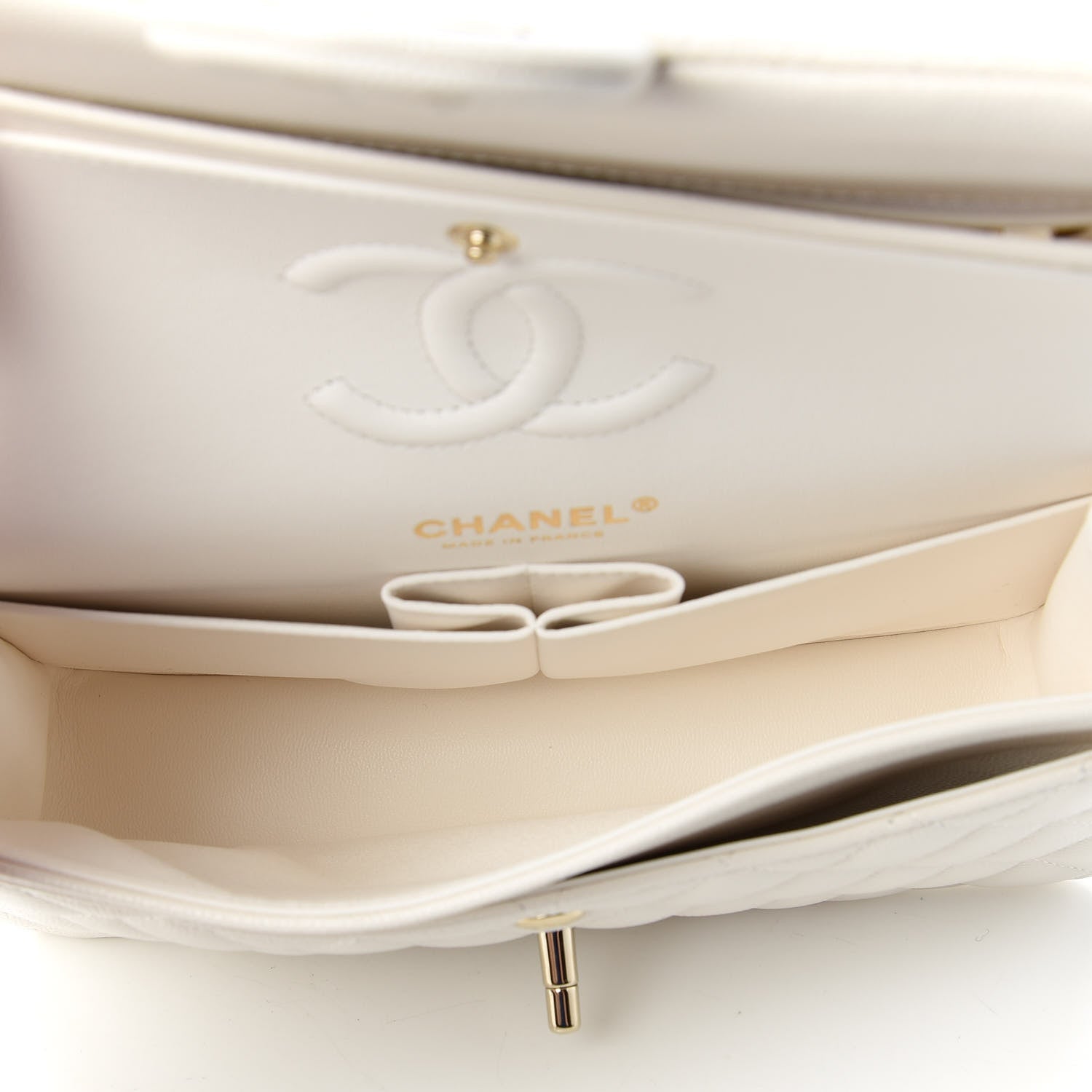 Chanel Caviar Quilted Small Double Flap White 5 of 11