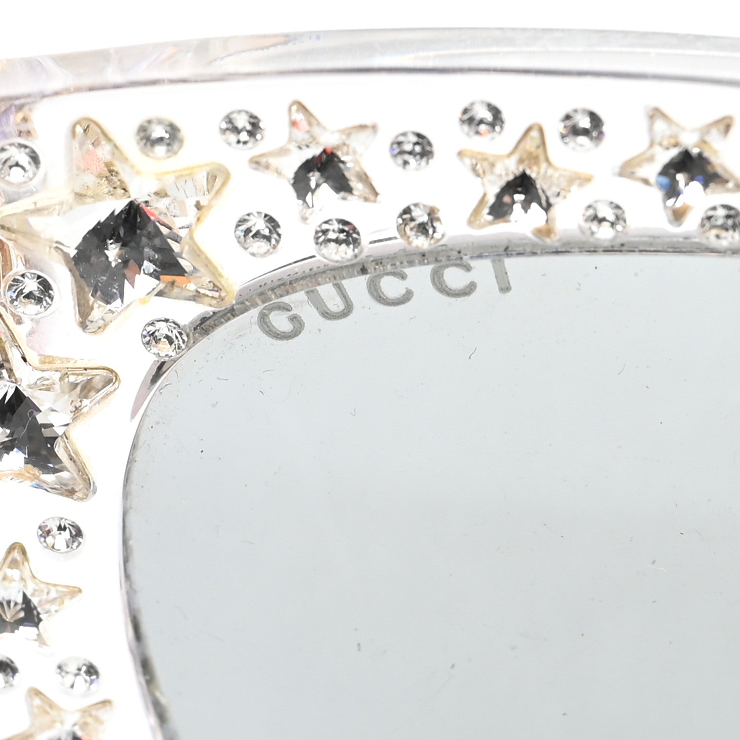 Gucci Acetate Crystal Oversize Mirrored Star Sunglasses GG0116S 7 of 8