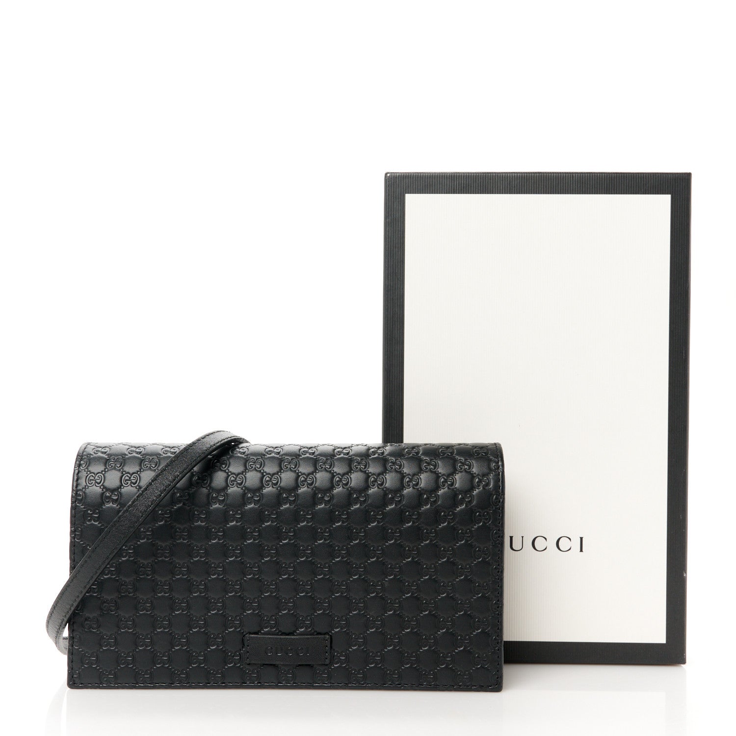 Gucci Microguccissima Crossbody Wallet Black 10 of 10