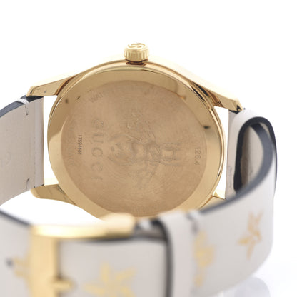 Gucci Stainless Steel Calfskin 38mm G-Timeless Bee Star Quartz Watch White 5 of 5