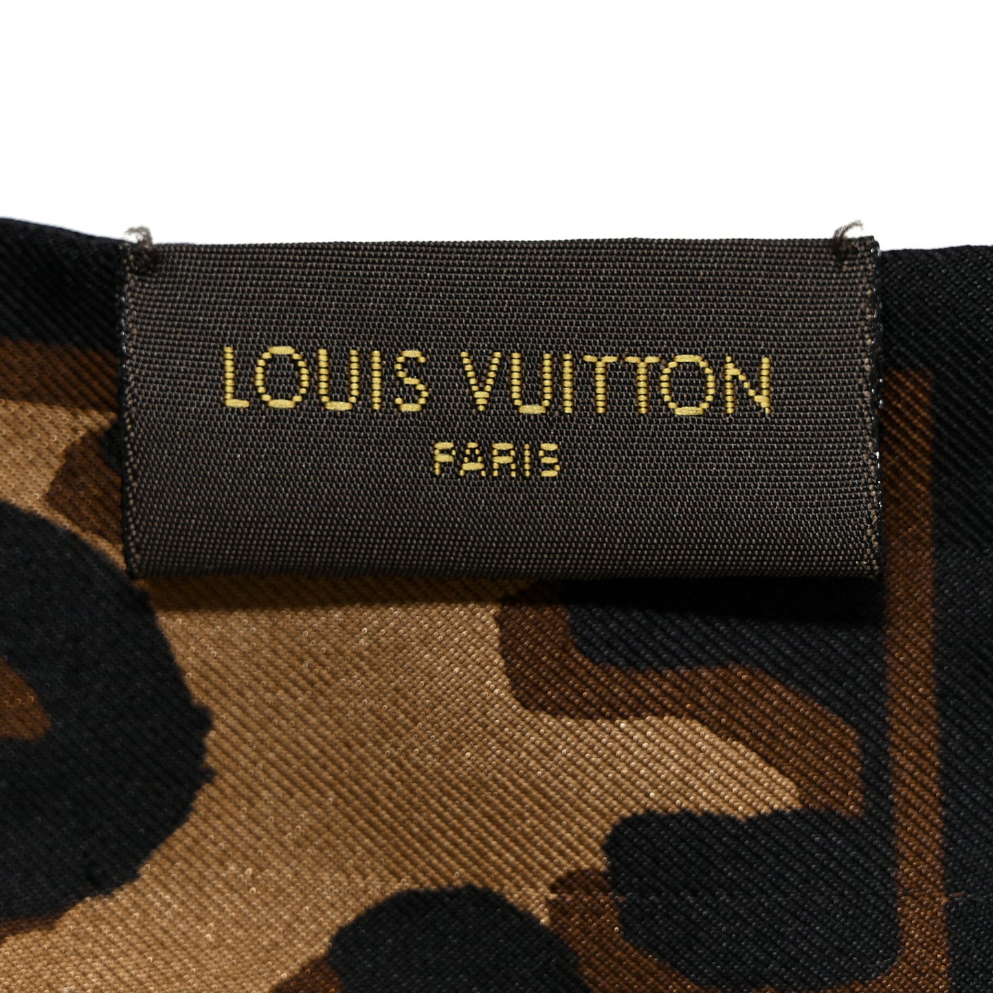 Silk Leopard Bandeau Scarf Marron
