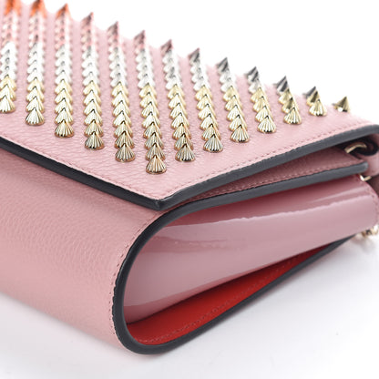 Christian Louboutin Calfskin Spikes Multimetal Paloma Clutch Viole 8 of 9